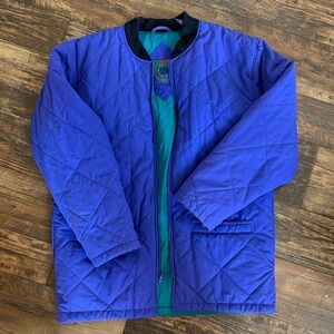 Vintage St John’s Bay Blue purple Quilted Men's Jacket